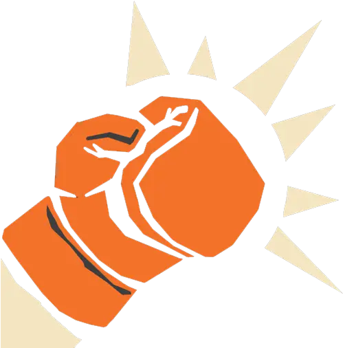 Orange Boxing Glove Illustration