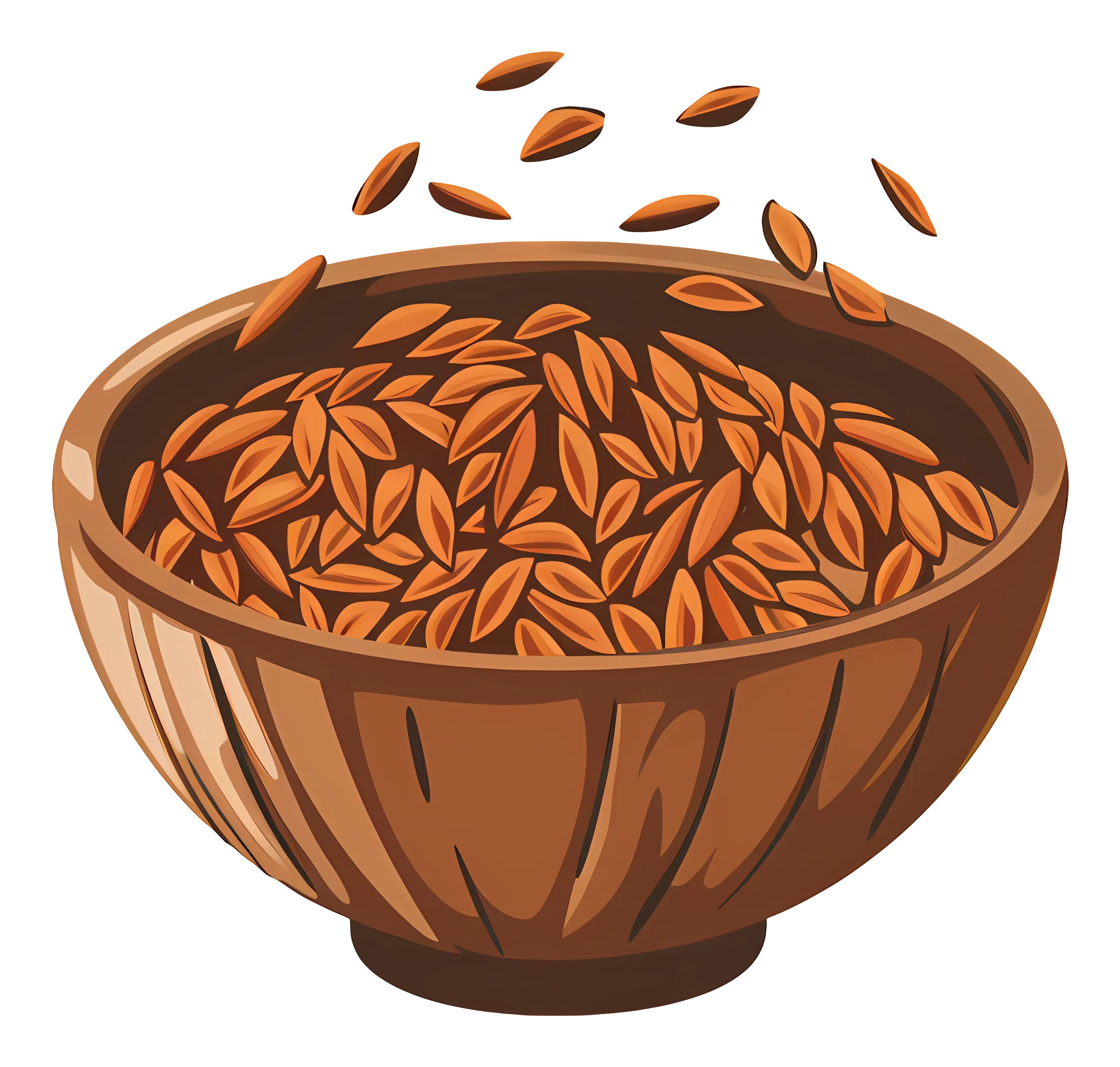 Bowl of Grains for Healthy Living Illustration
