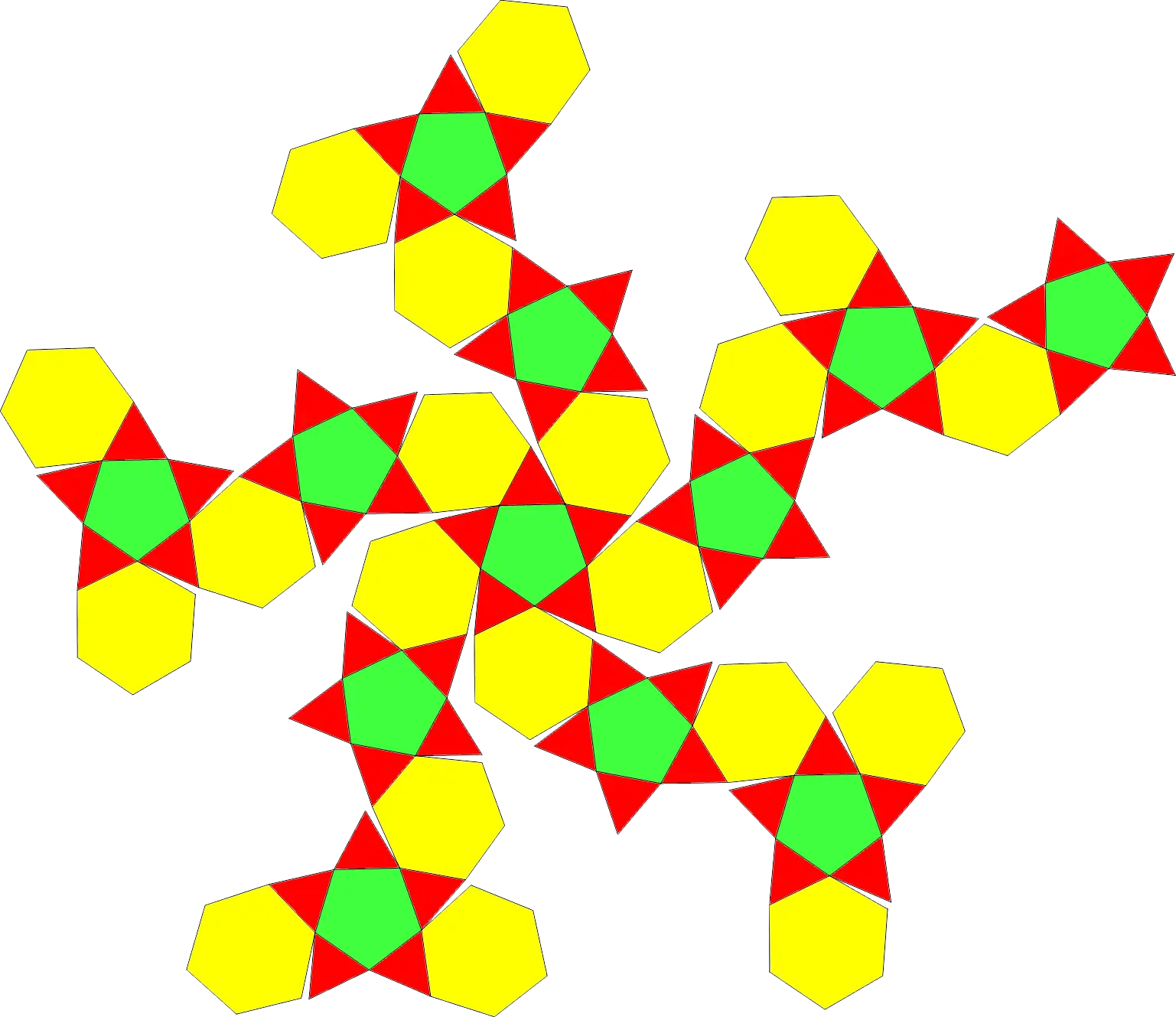 Geometric Shapes in Colorful Pattern