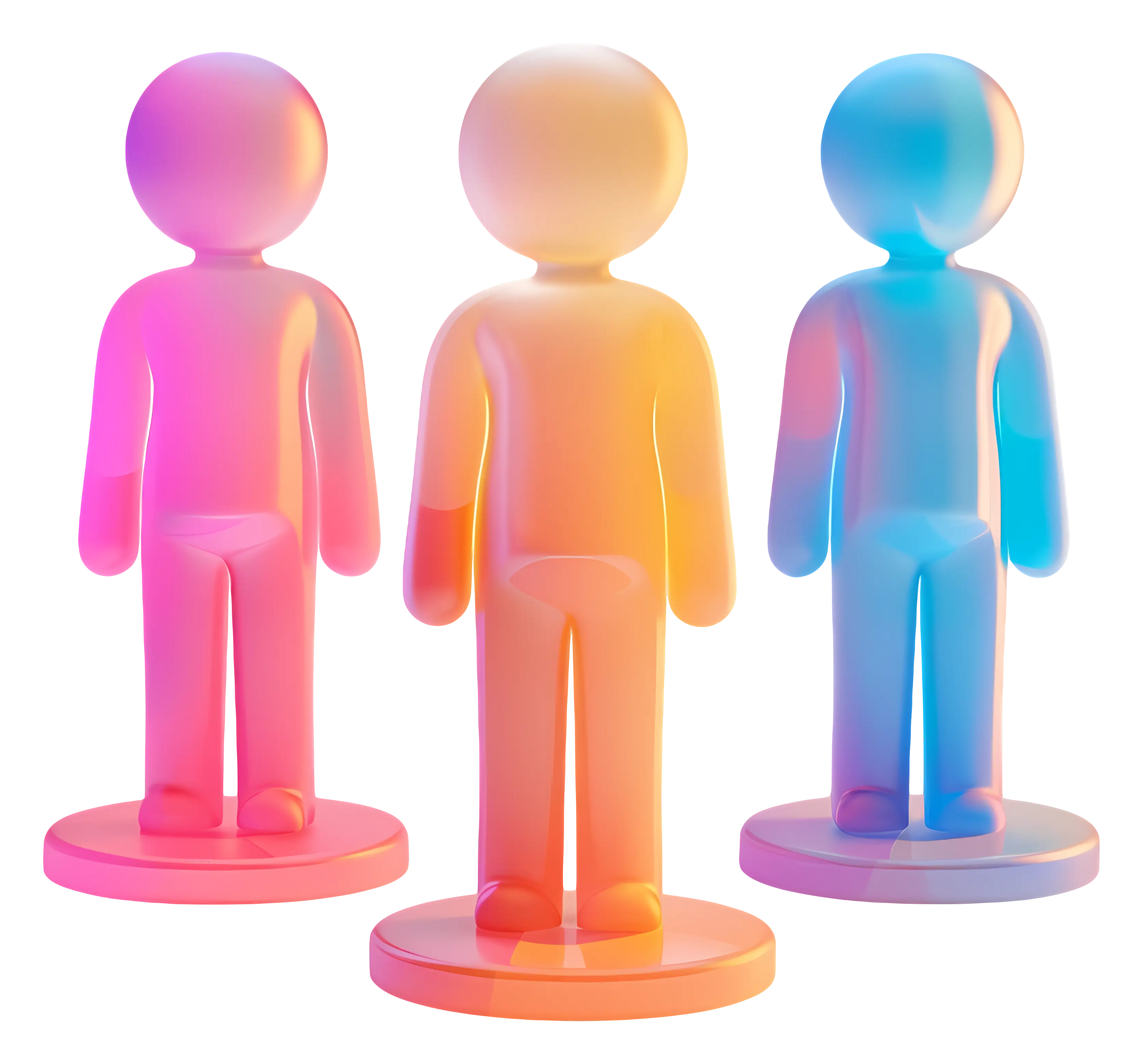 Stylized Color Gradient Human Icons