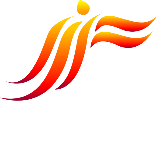 Abstract Orange and Yellow Ribbon Logo Design