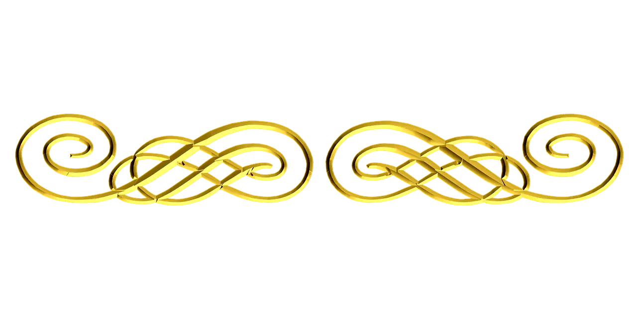 Golden Ornamental Swirl Design