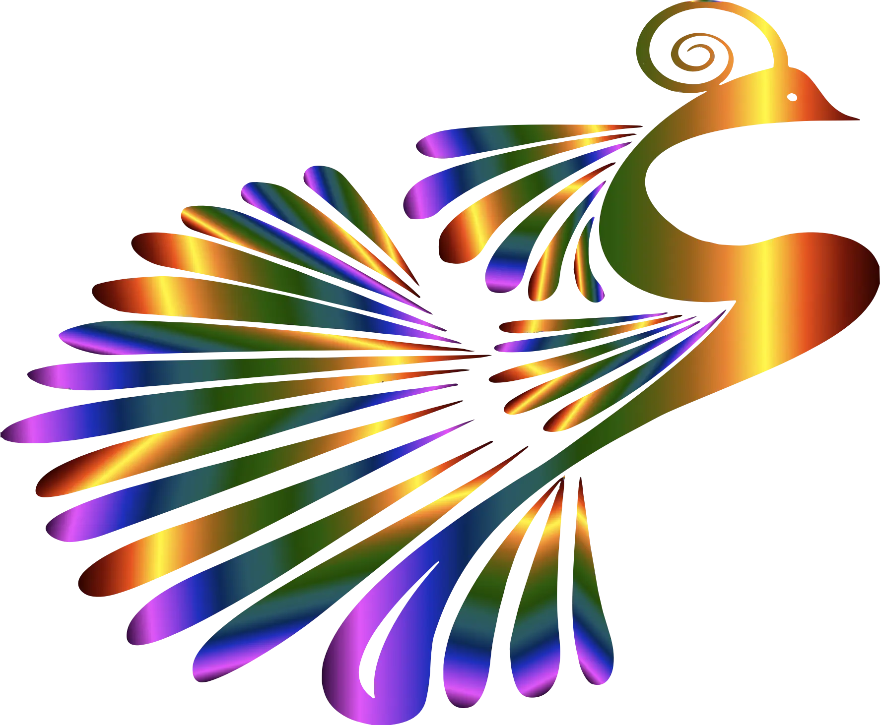 Abstract Colorful Peacock Illustration