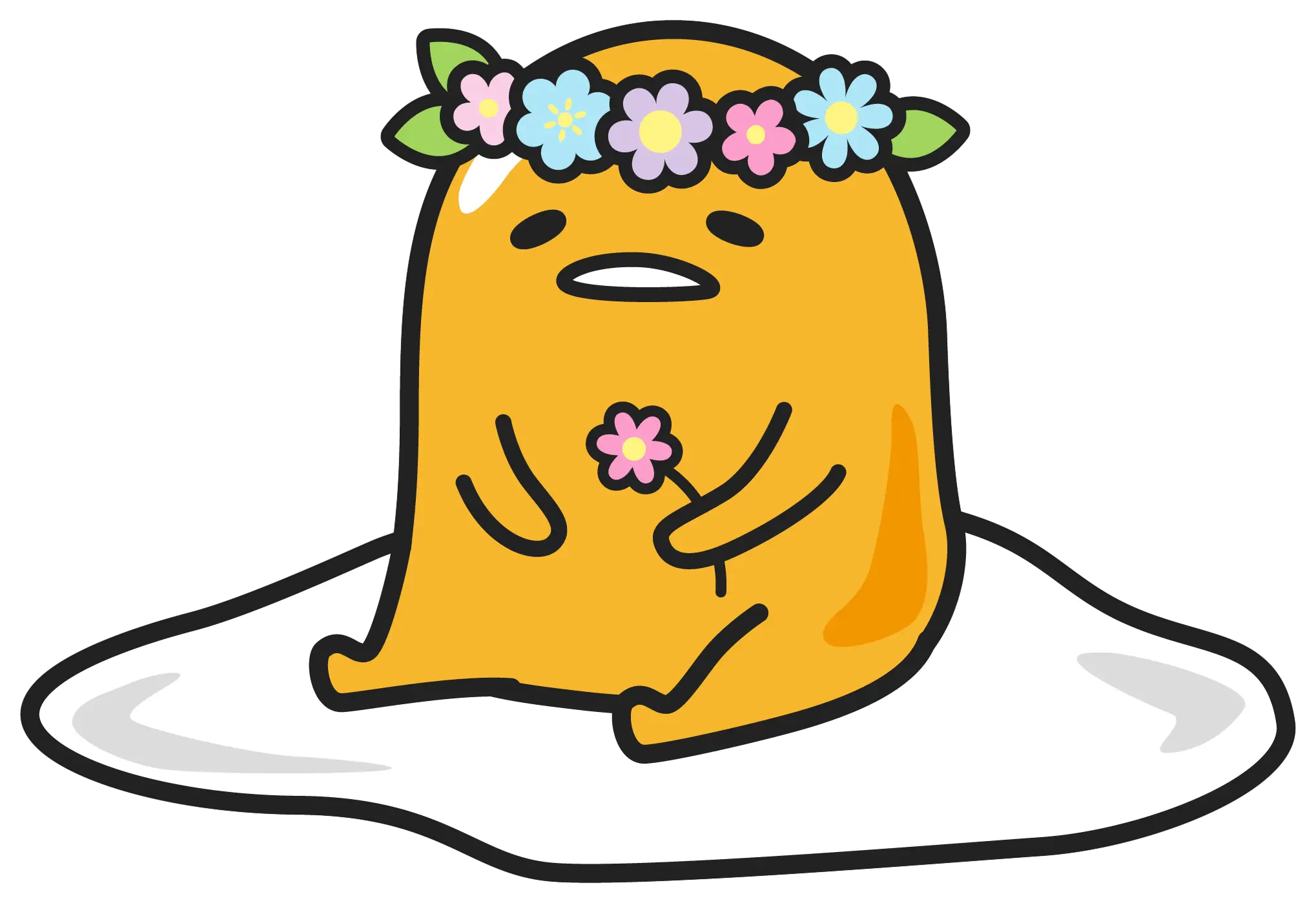 Cute Yellow Character with Flower Crown