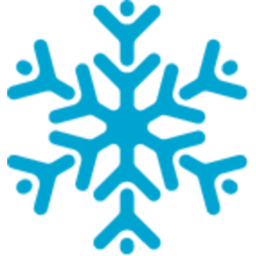 Blue Snowflake Symbol for Seasonal Design