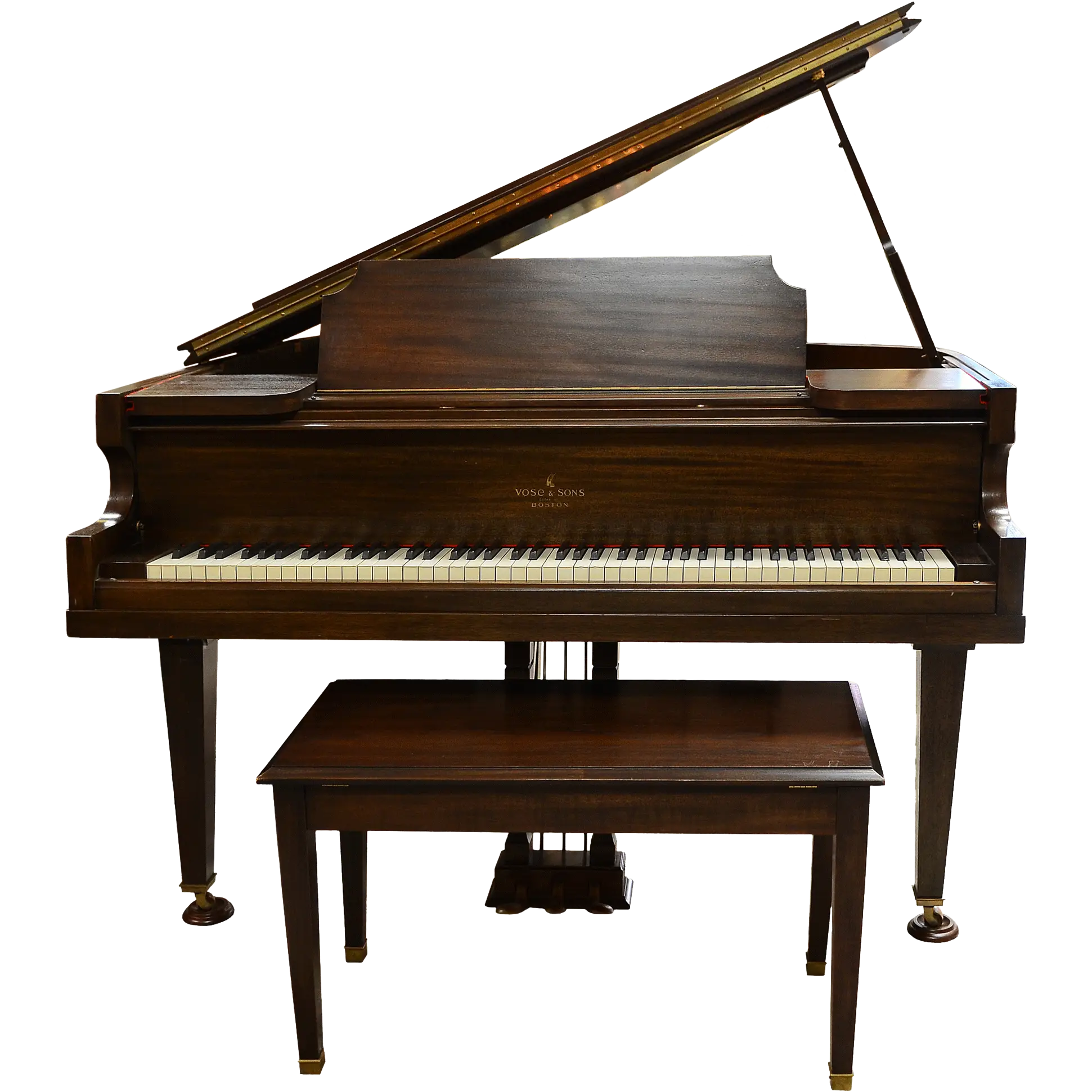Wooden Grand Piano with Bench