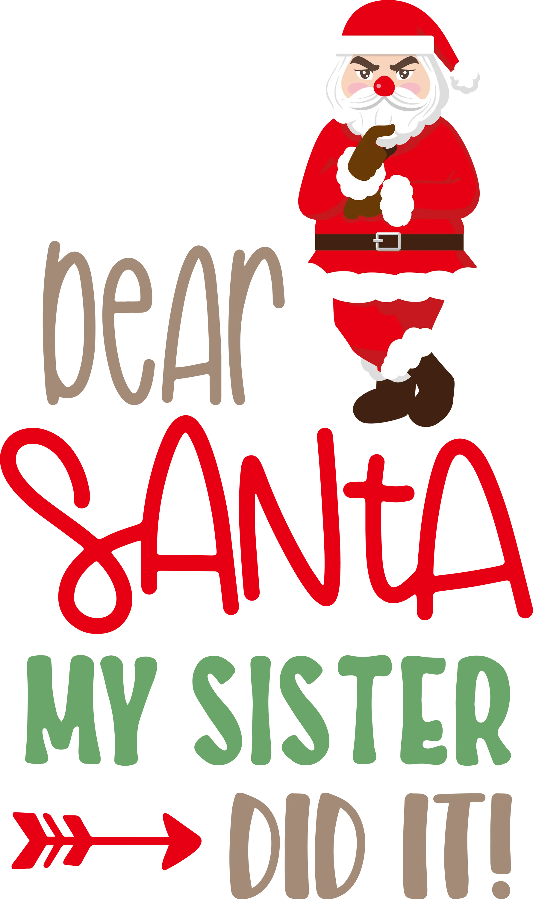 Angry Santa Christmas Humor Graphic