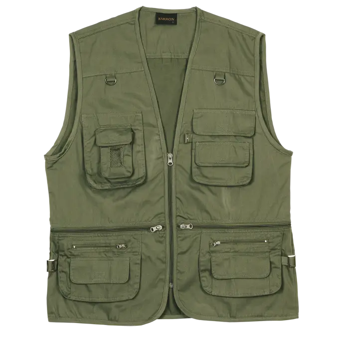 Green Functional Utility Vest with Pockets