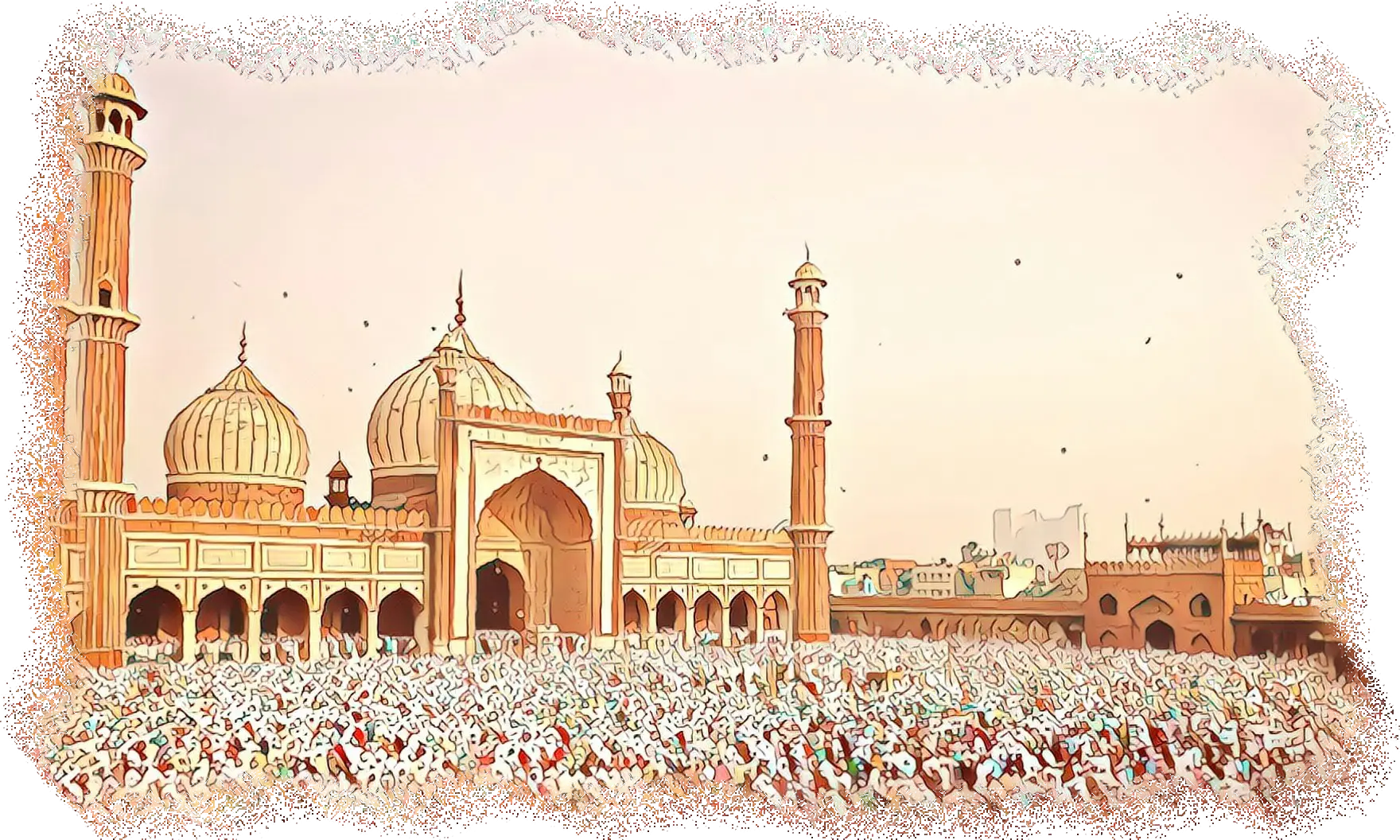 Crowded Mosque during Prayer Time