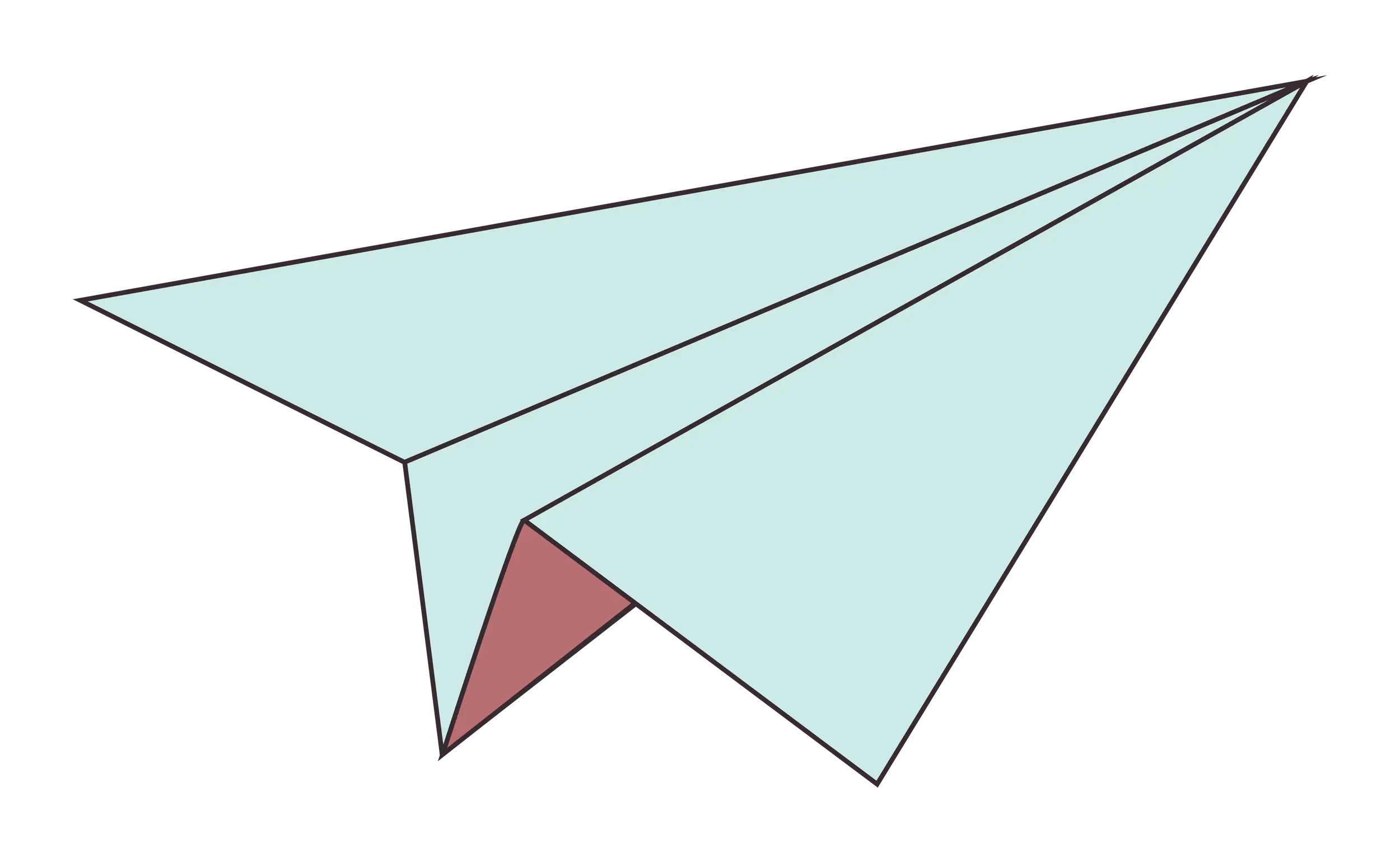 Paper Airplane in Minimalist Design
