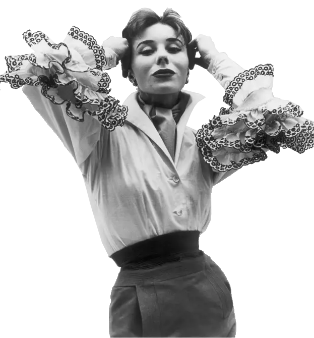 Vintage Fashion Model in Stylish Attire