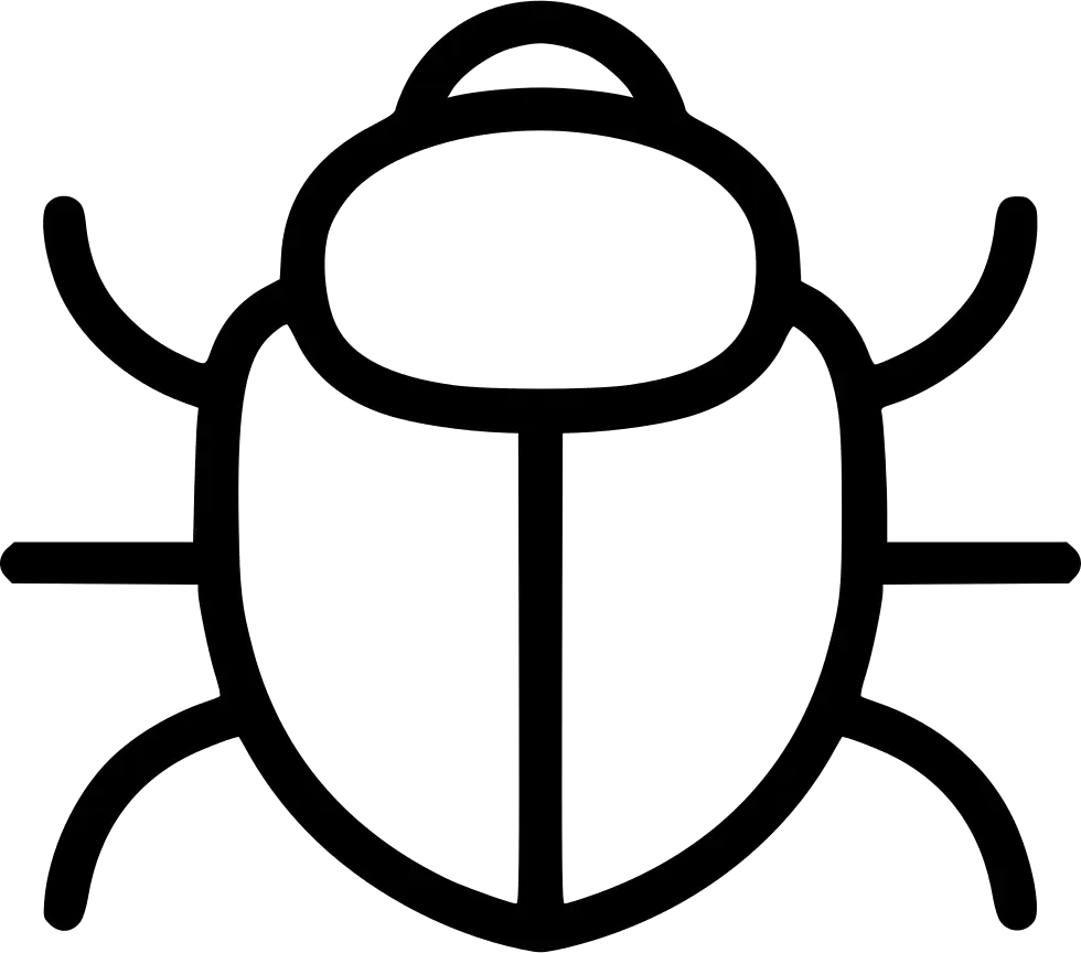 Black Beetle Outline Icon