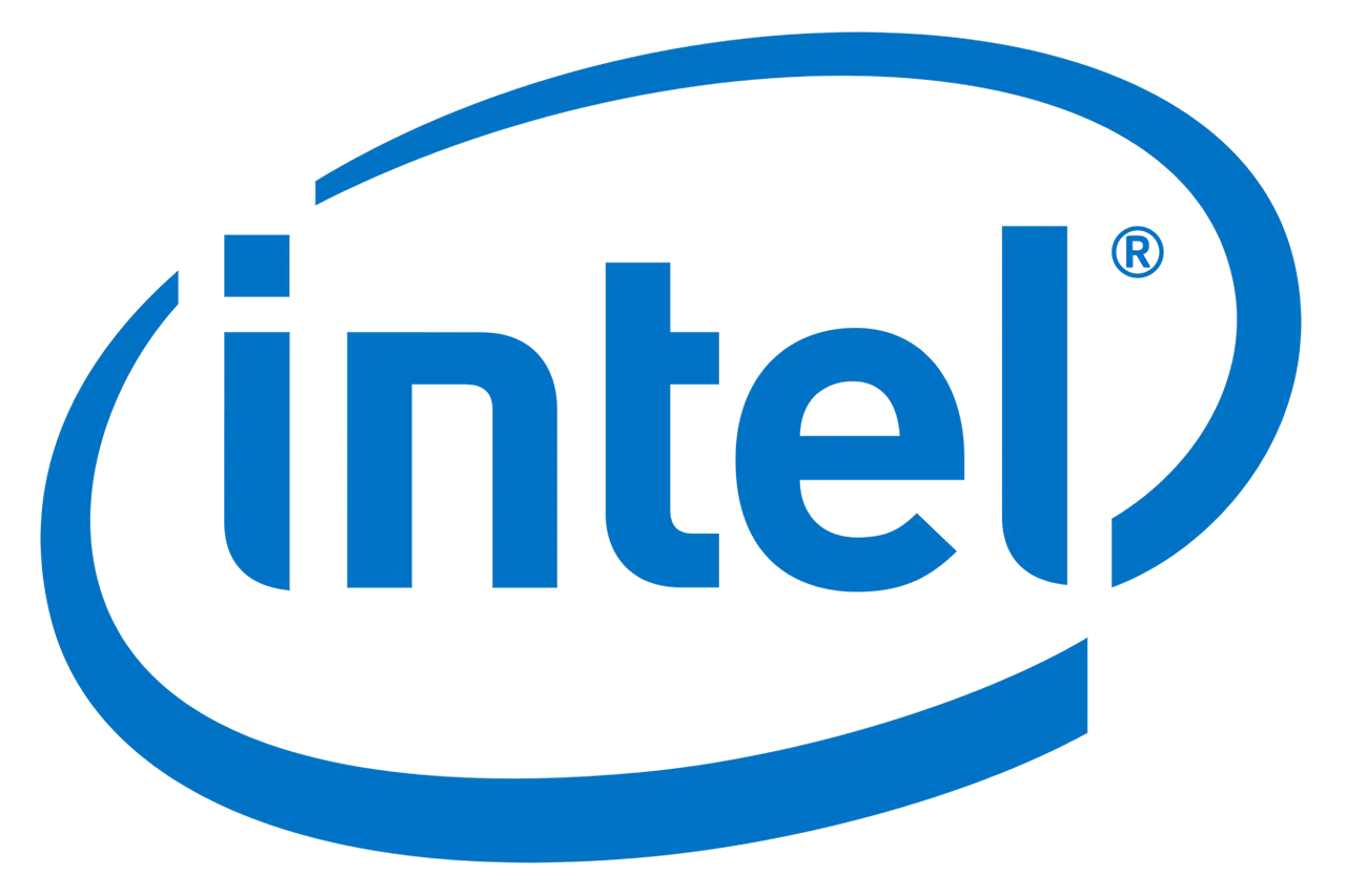 Intel Corporate Logo in Blue