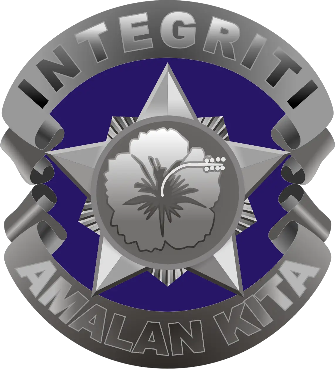 Integrity Emblem Icon with Hibiscus Detail