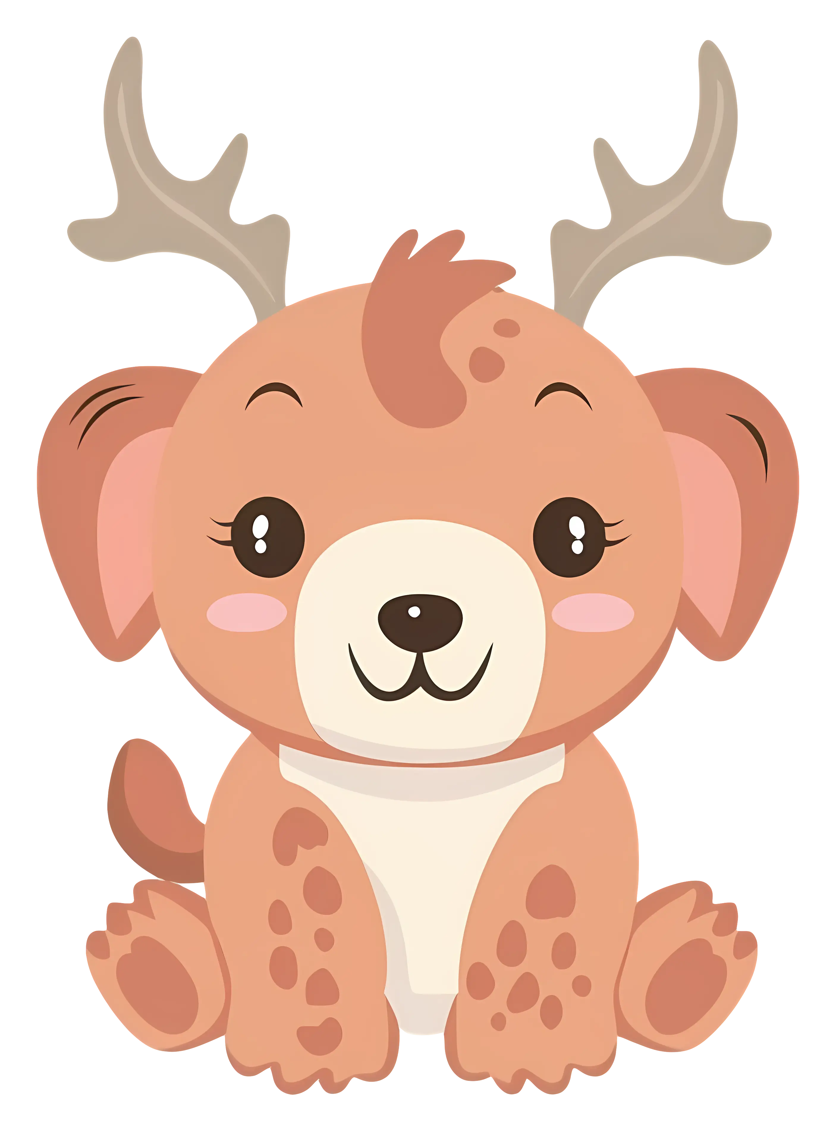 Cute Cartoon Deer Illustration