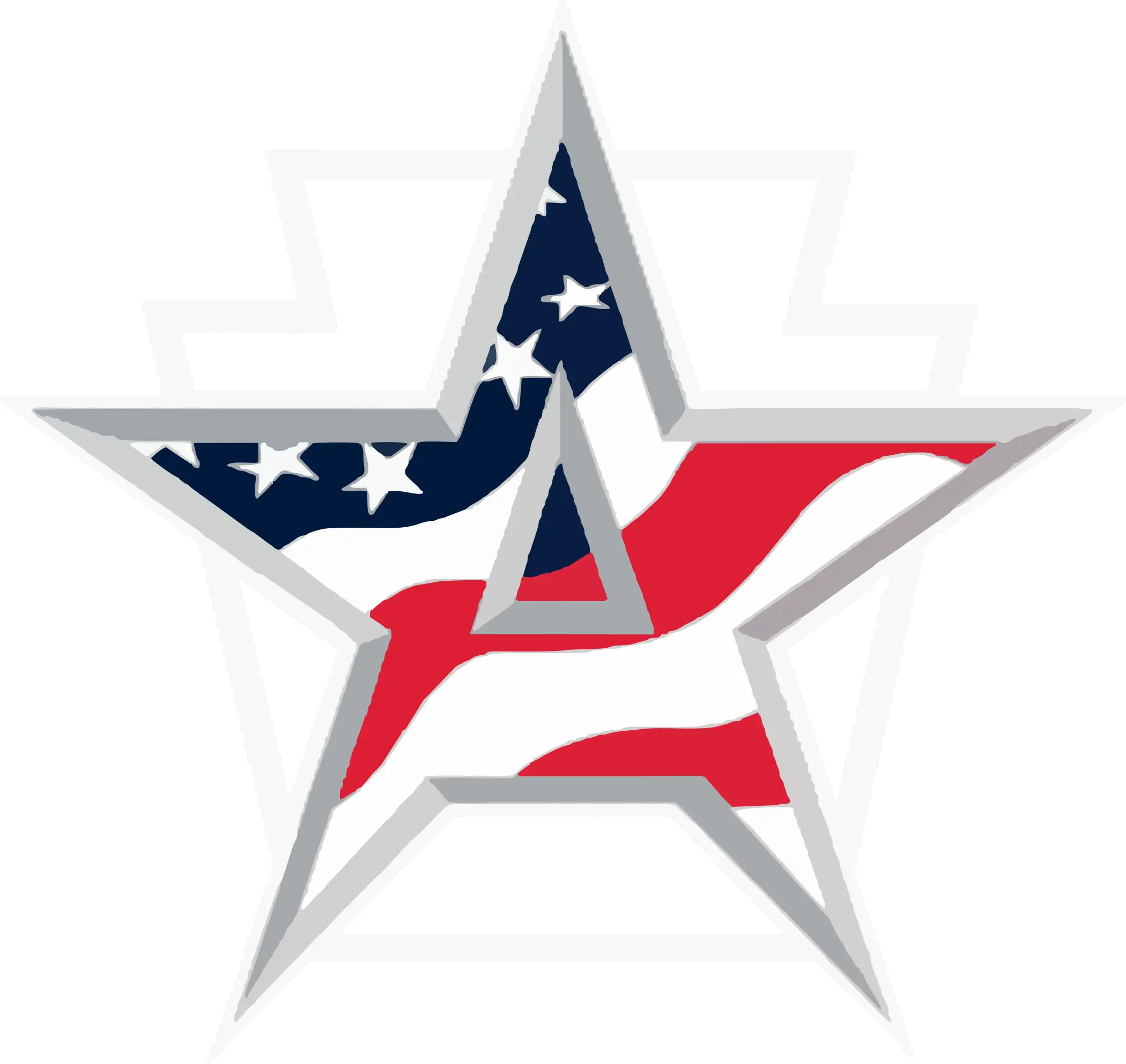 Star with USA Flag Design