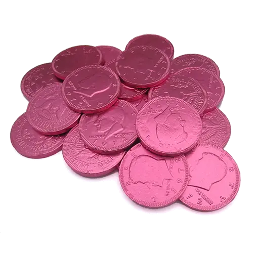 Pink Chocolate Coins
