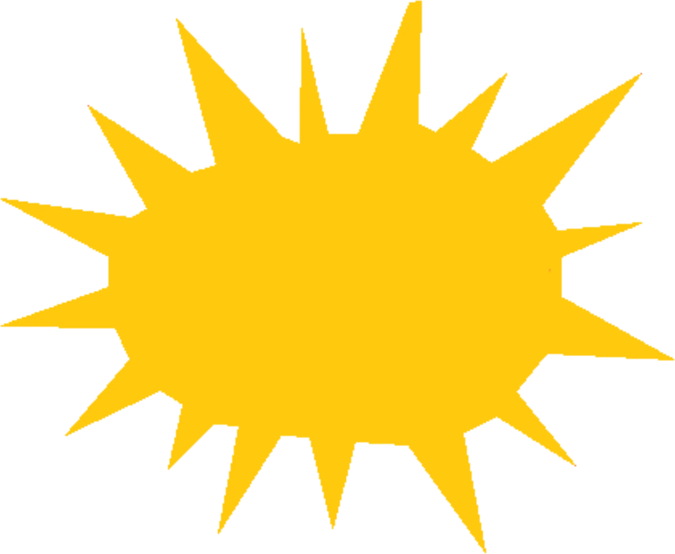 Yellow Radiant Sunburst Icon