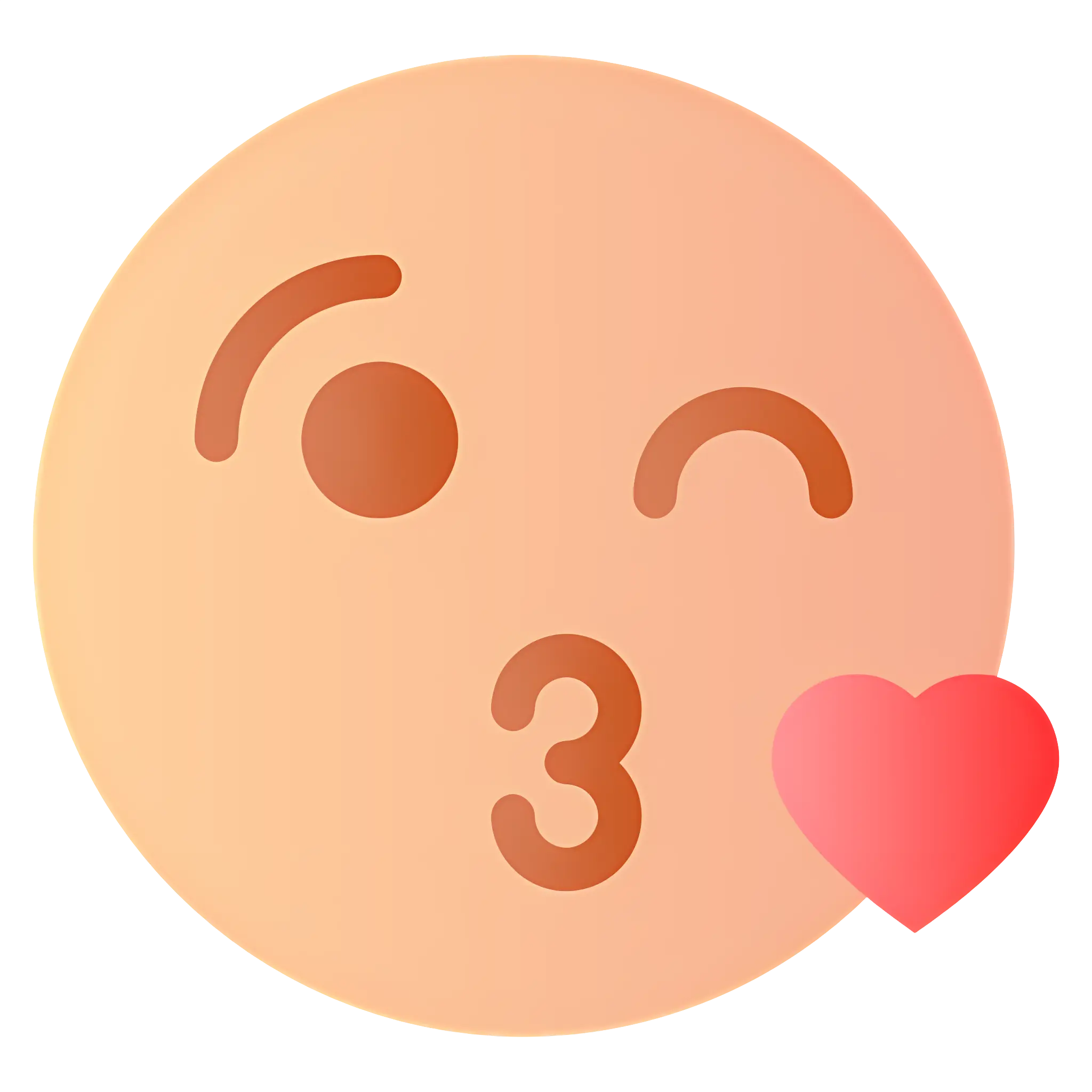 Kissing Emoji with Heart