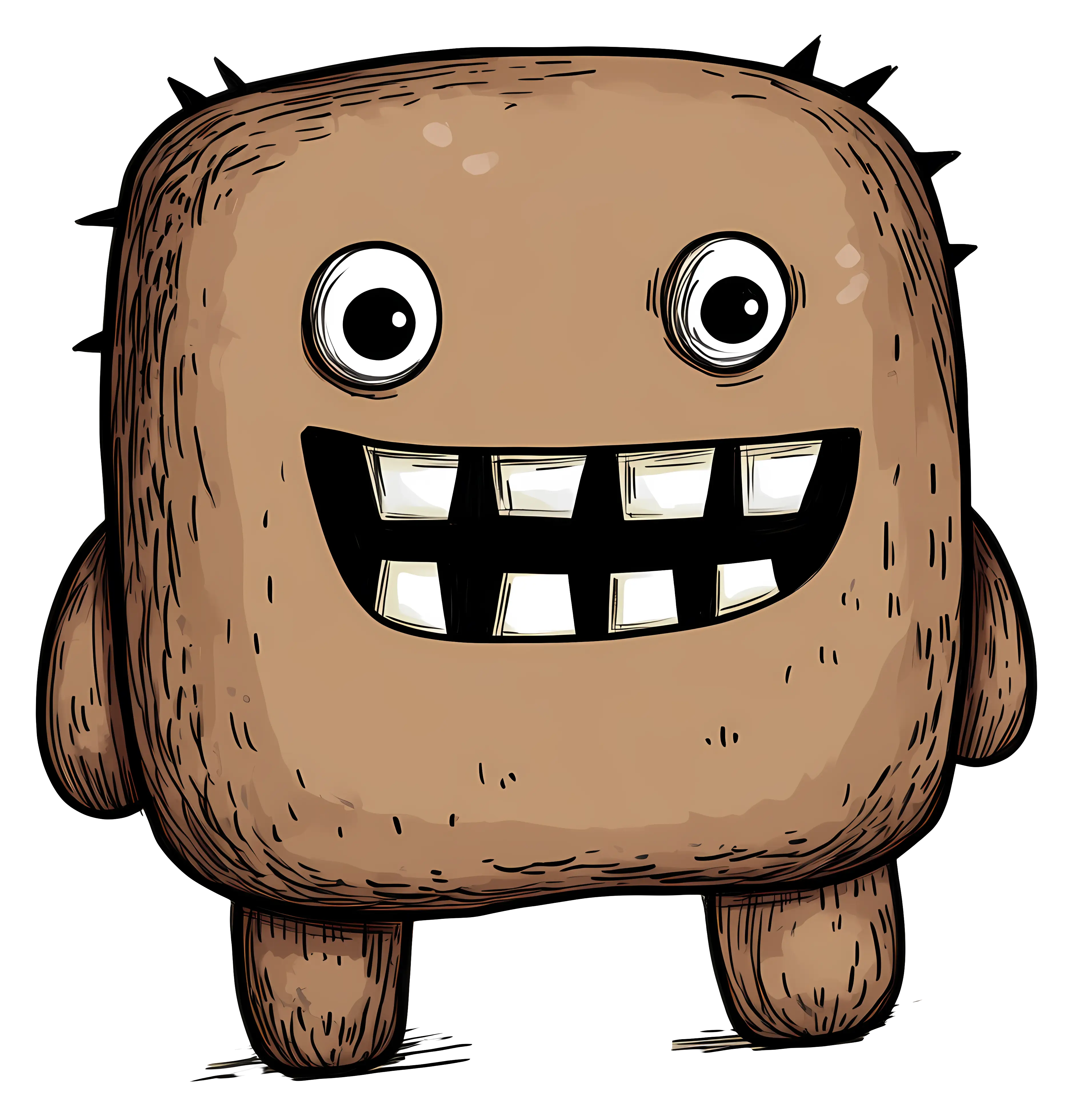 Cute Brown Monster Cartoon