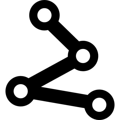 Black Abstract Diagram with Connected Nodes