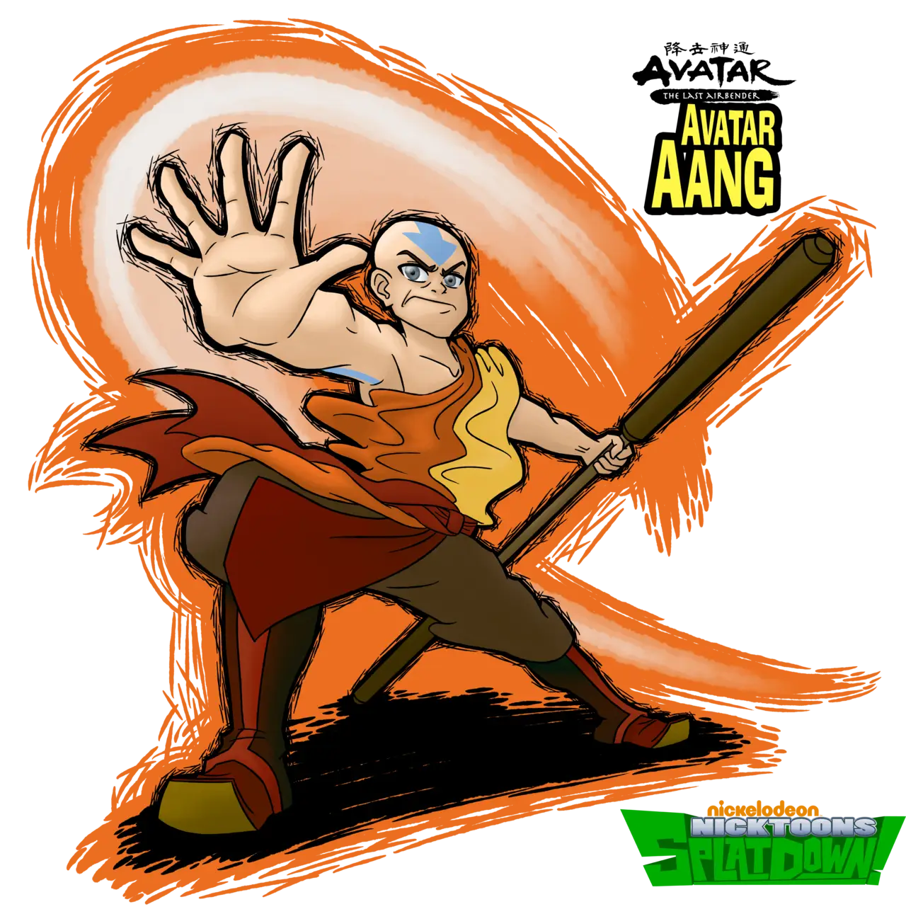 Avatar Aang in Action Pose