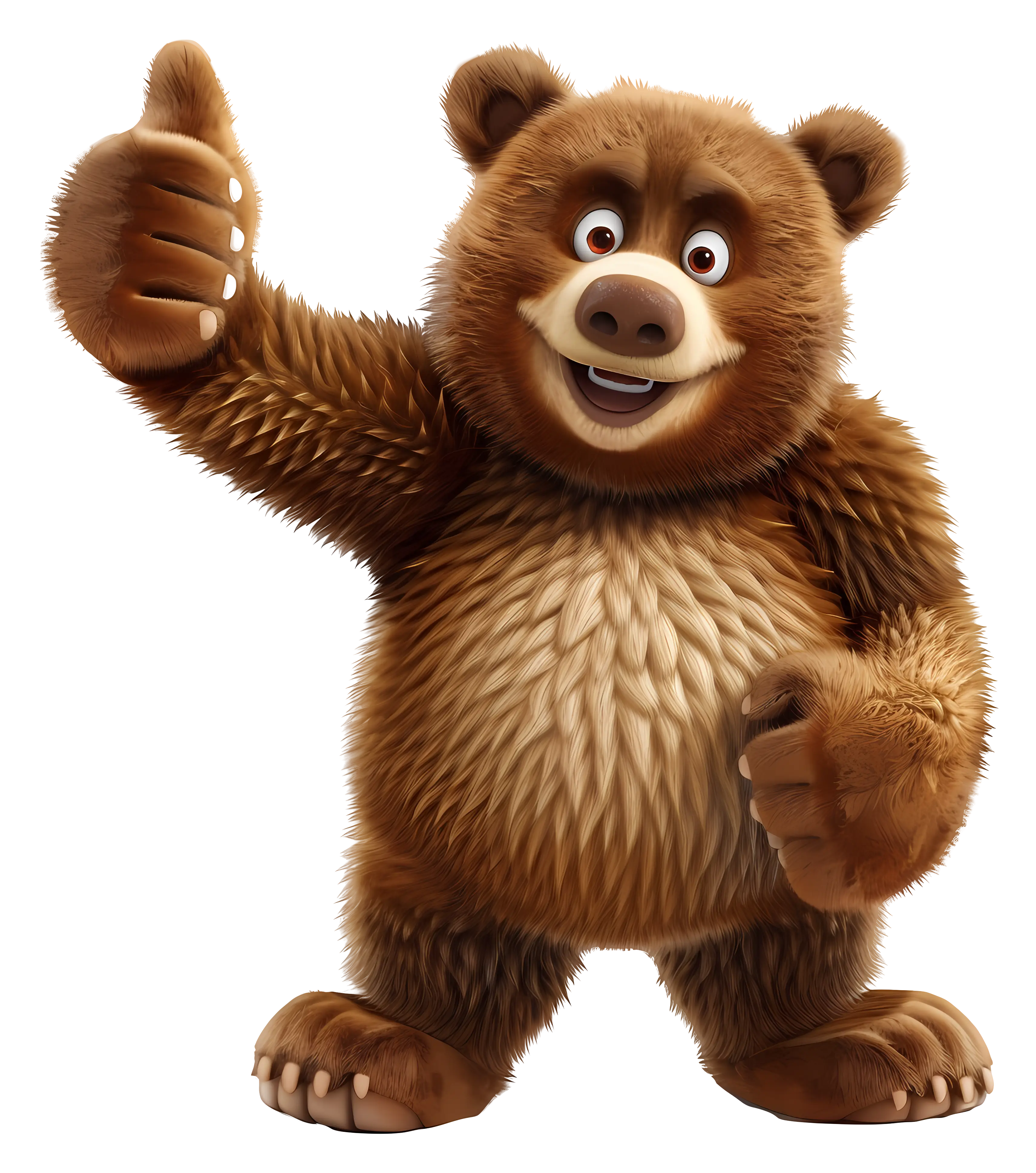 Cartoon Bear Giving Thumbs Up
