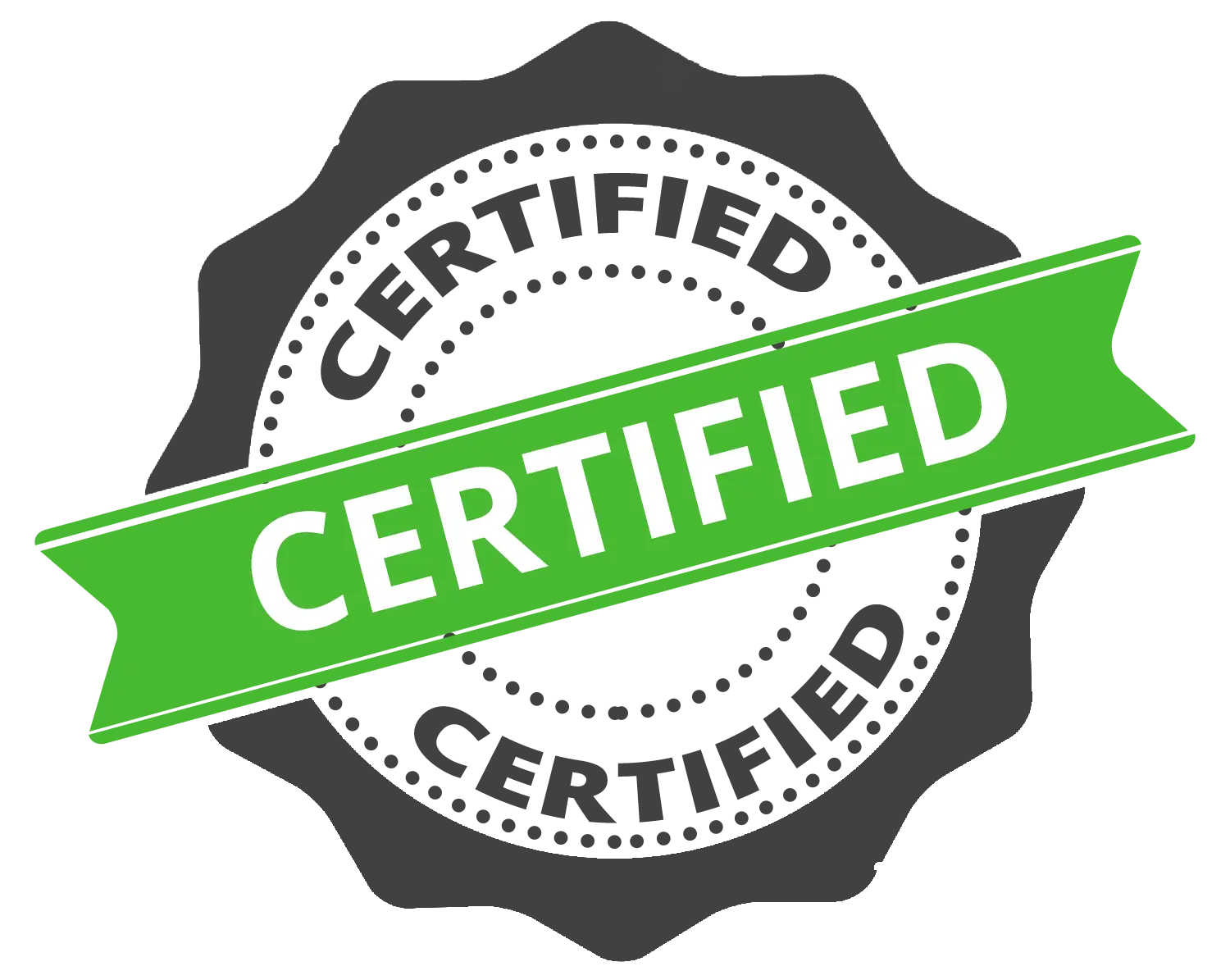 Certified Badge in Green and Black
