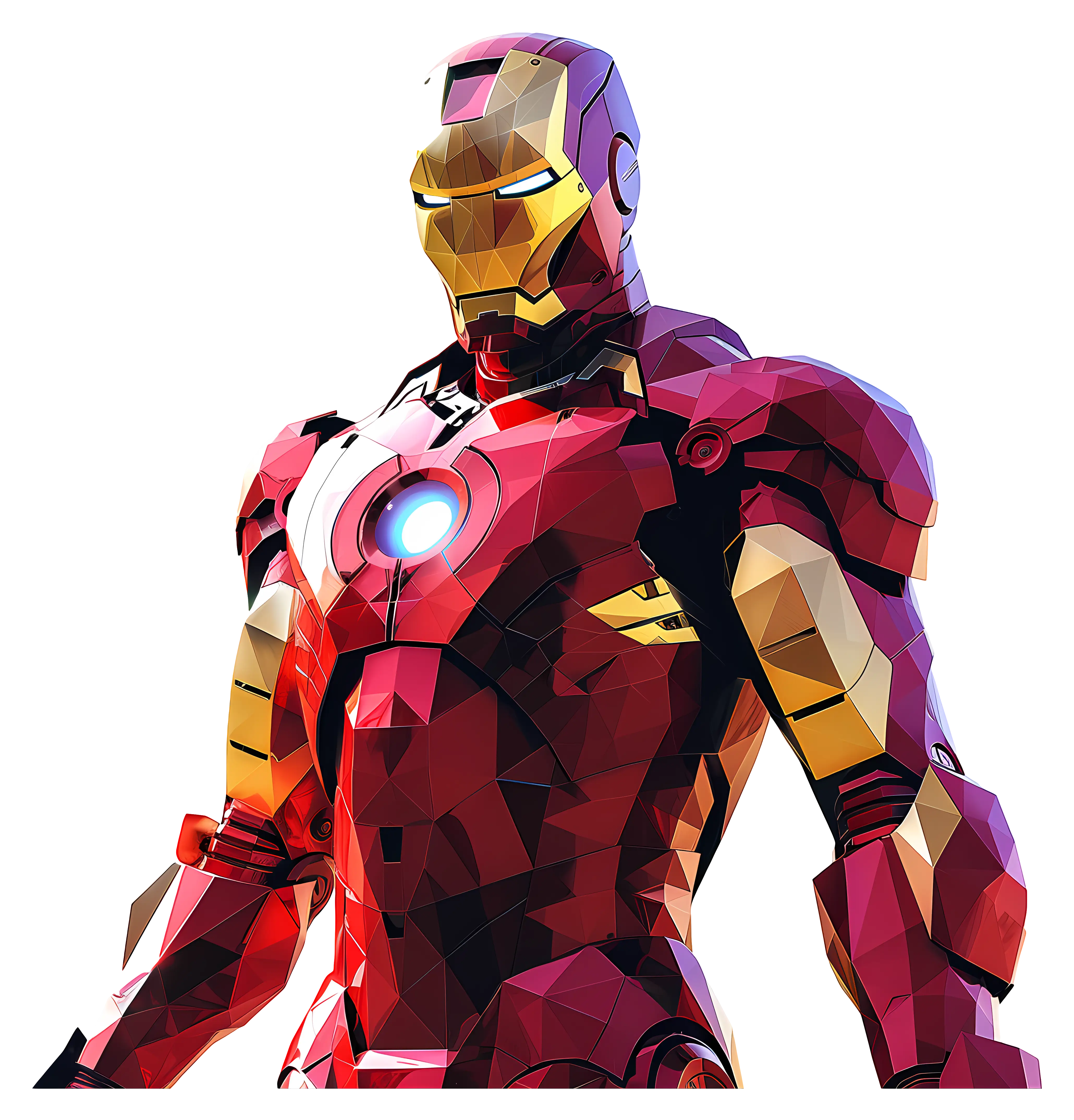 Polygonal Iron Man Artwork