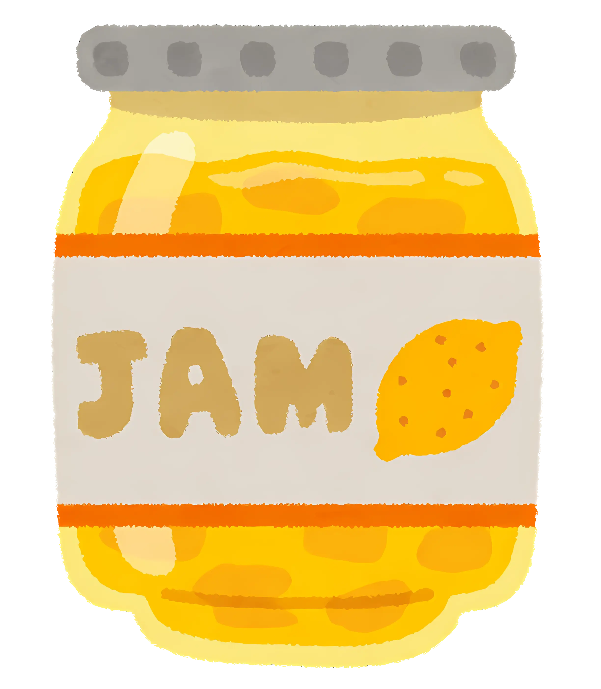Yellow Lemon Jam Jar Illustration