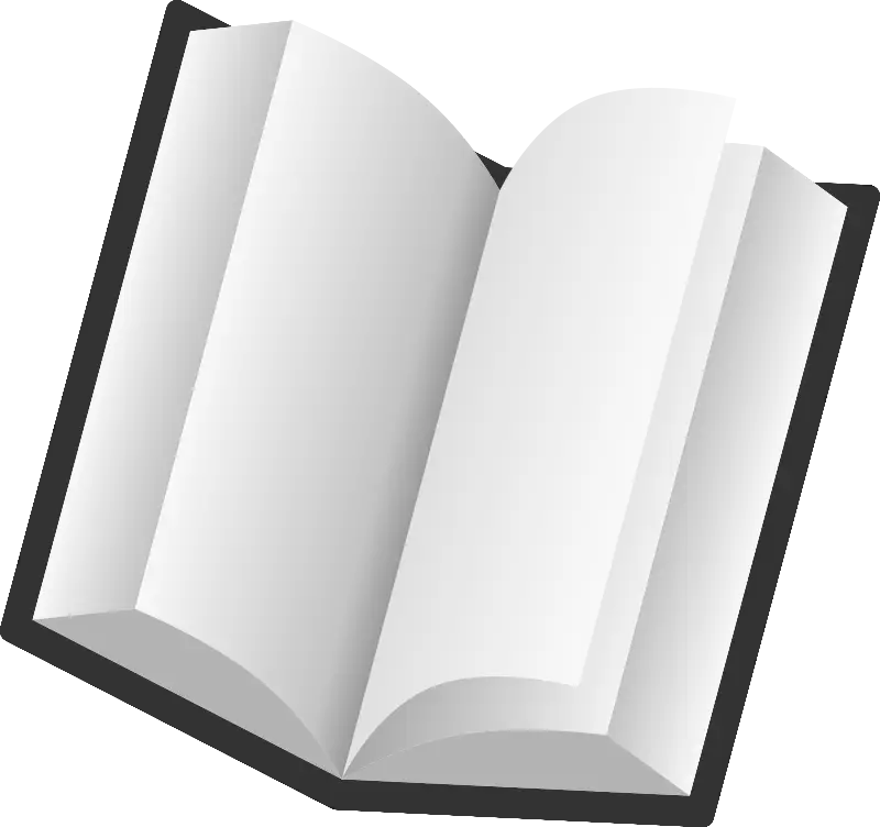 Illustration of an Open Book with Pages