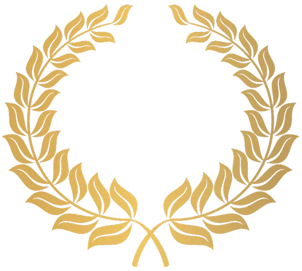 Golden Laurel Wreath Symbol
