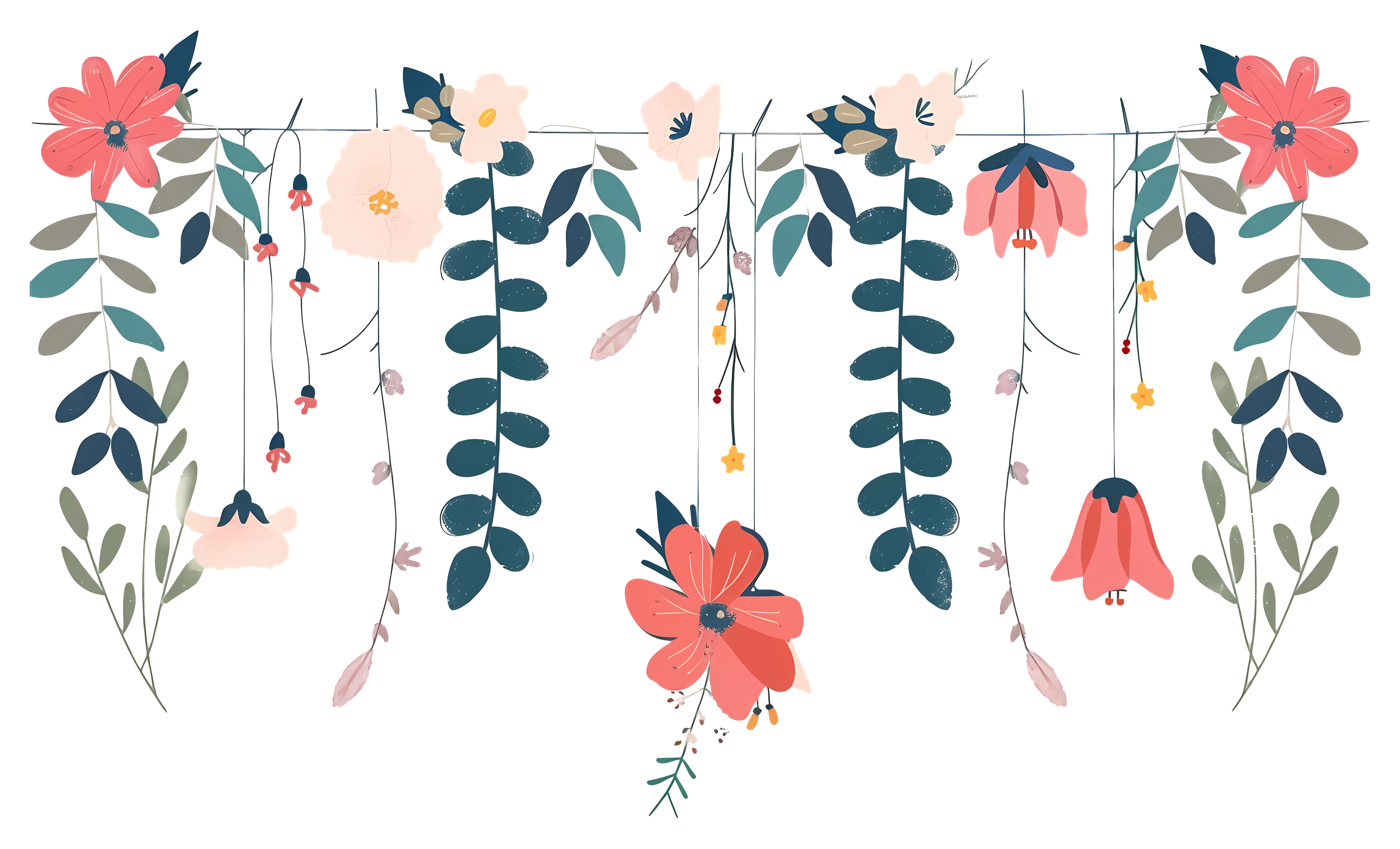 Hanging Floral Garland Decoration