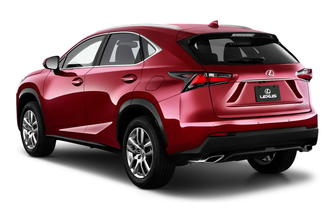 Red SUV Back View Automobile