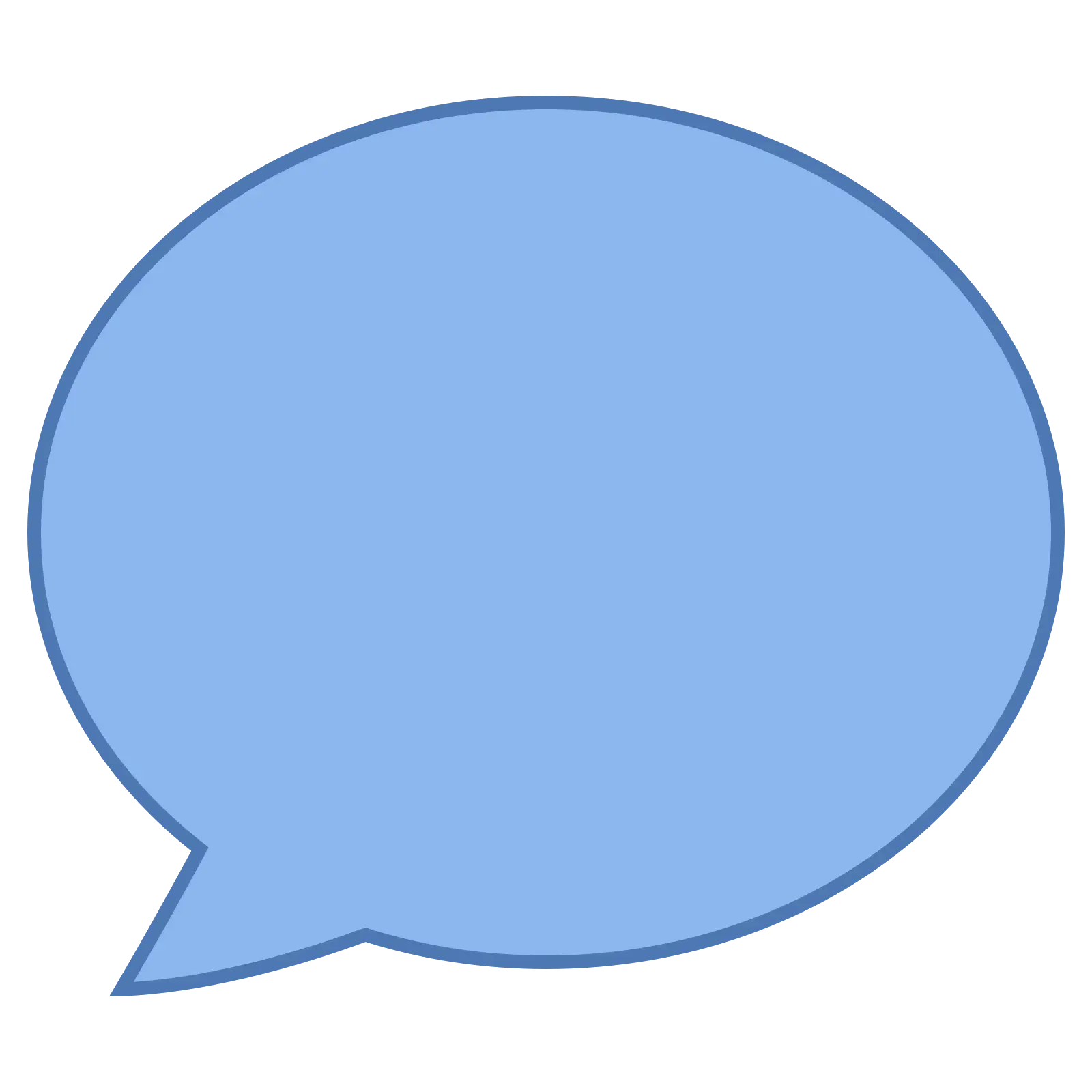 Blue Speech Bubble Icon