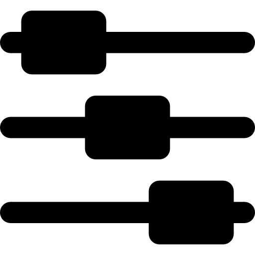 Black Slider Icon for Settings Control