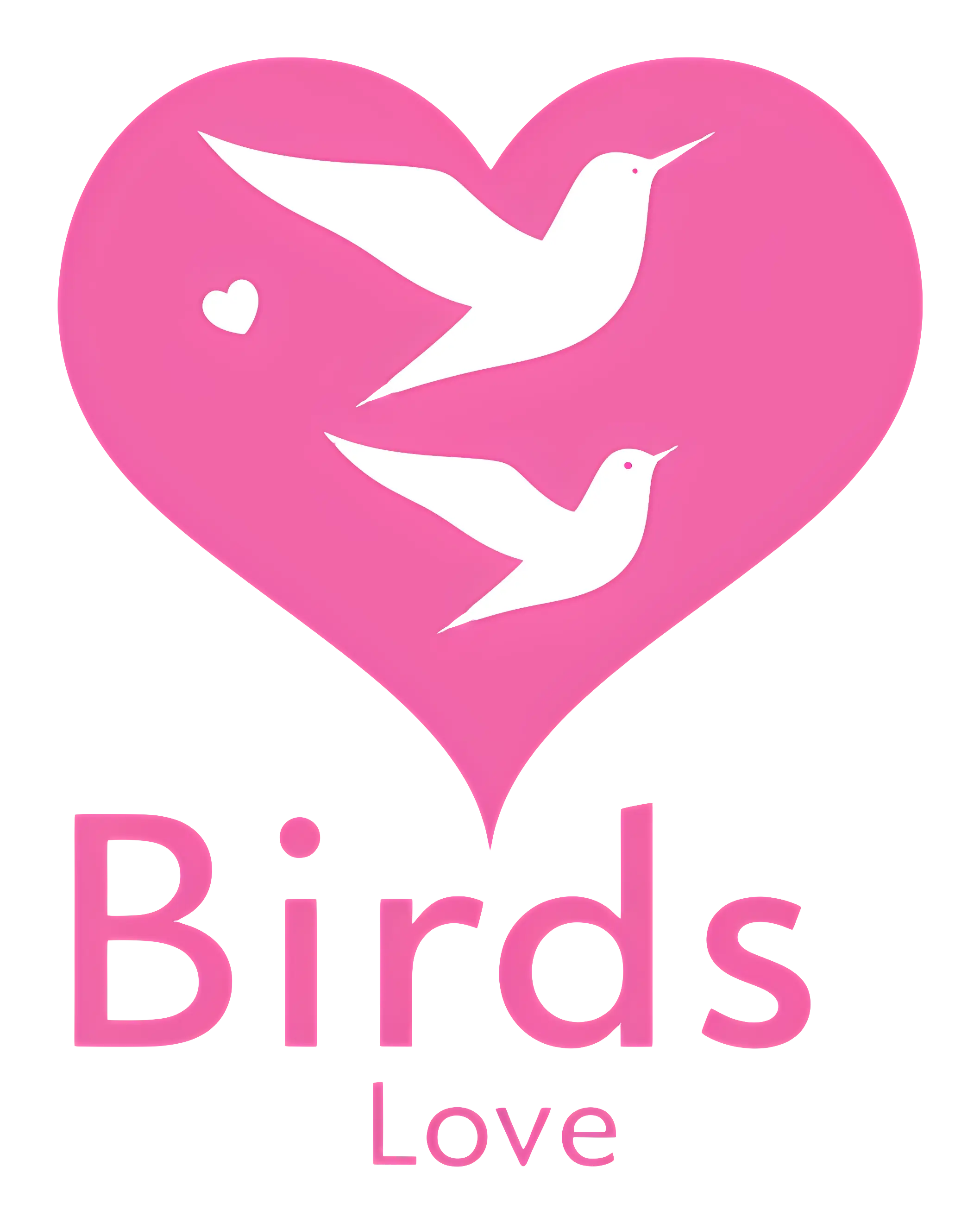 Birds in Love with Heart Symbol