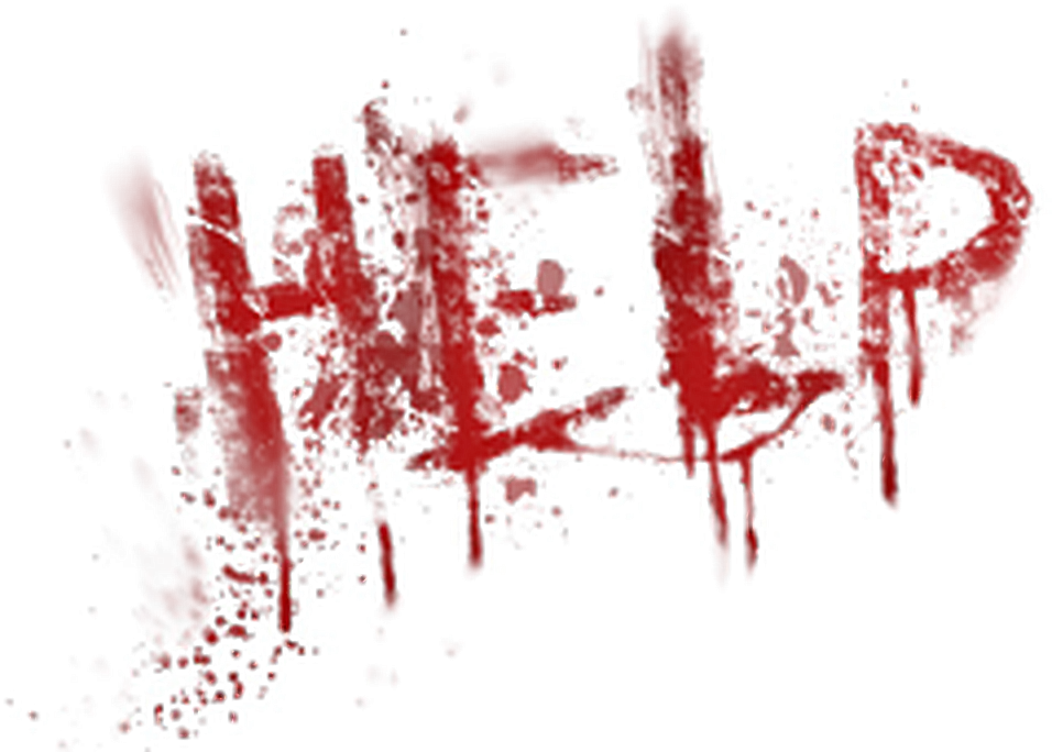 Bloody HELP Text Symbol