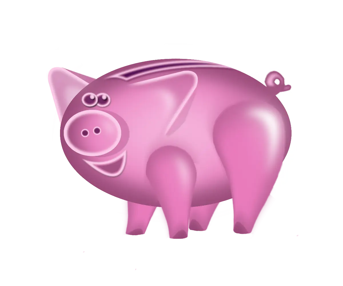 Pink Piggy Bank for Financial Saving