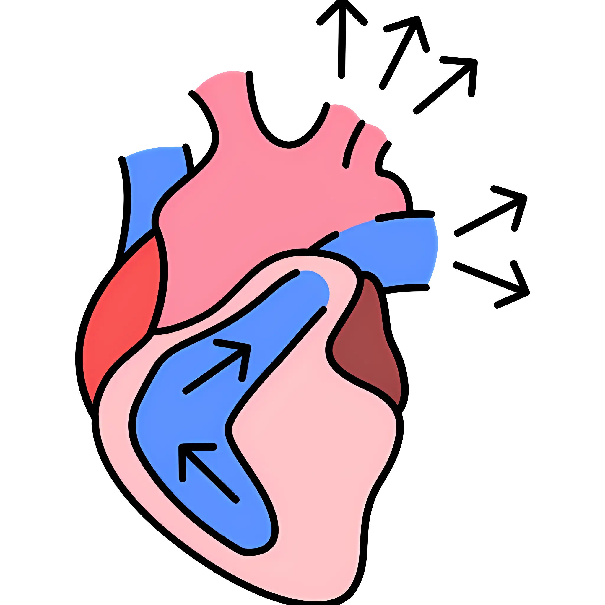Heart Cartoon Illustration for Education Concept