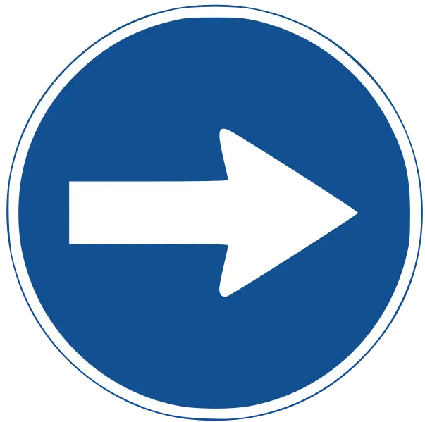 Right Arrow Traffic Sign for Directions