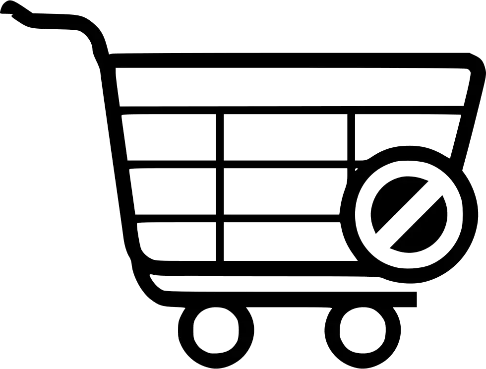 Shopping Cart with Restriction Icon