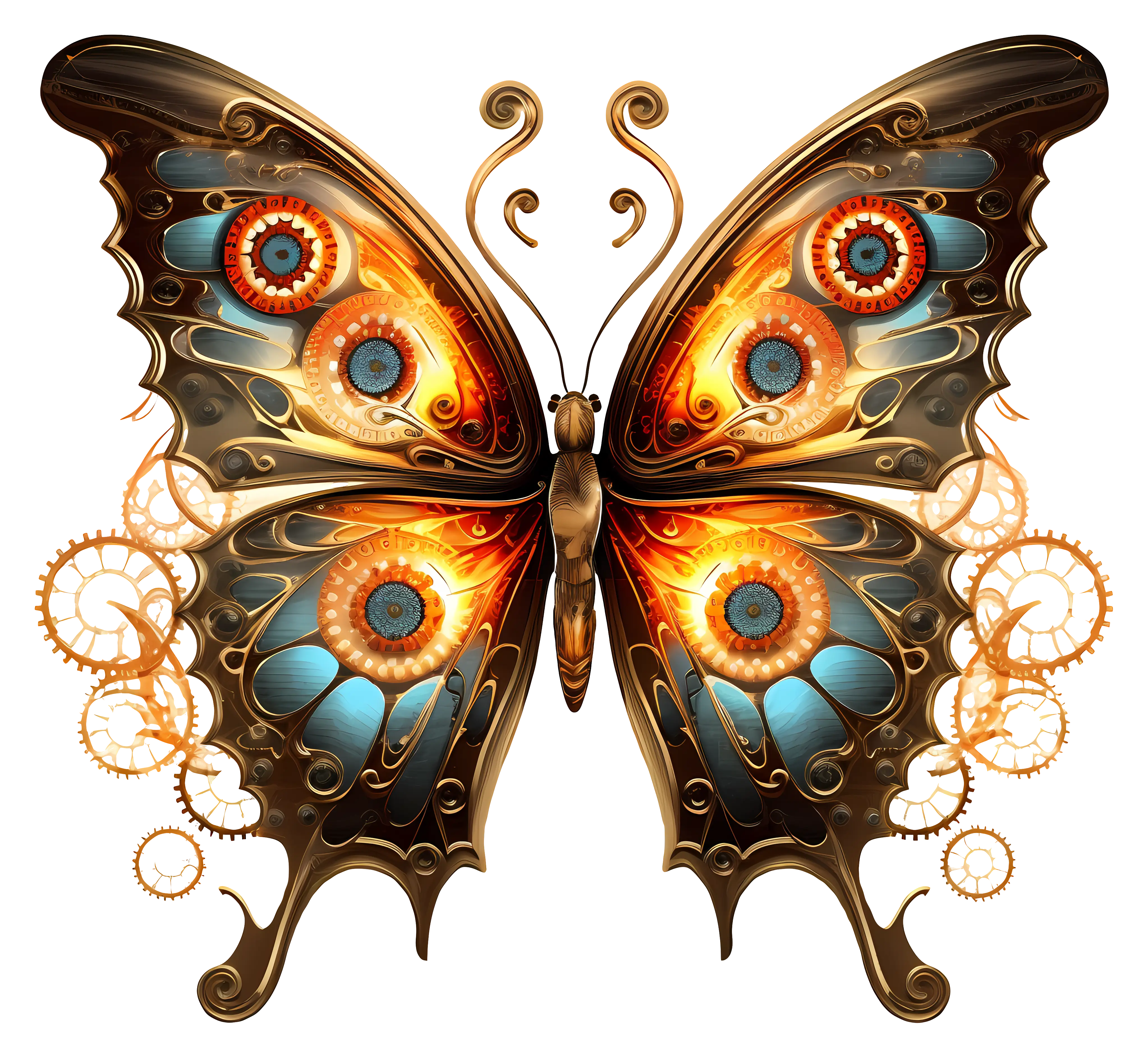 Steampunk Butterfly Art Design