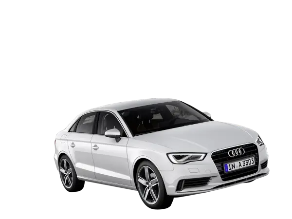 White Sedan Car with Modern Features