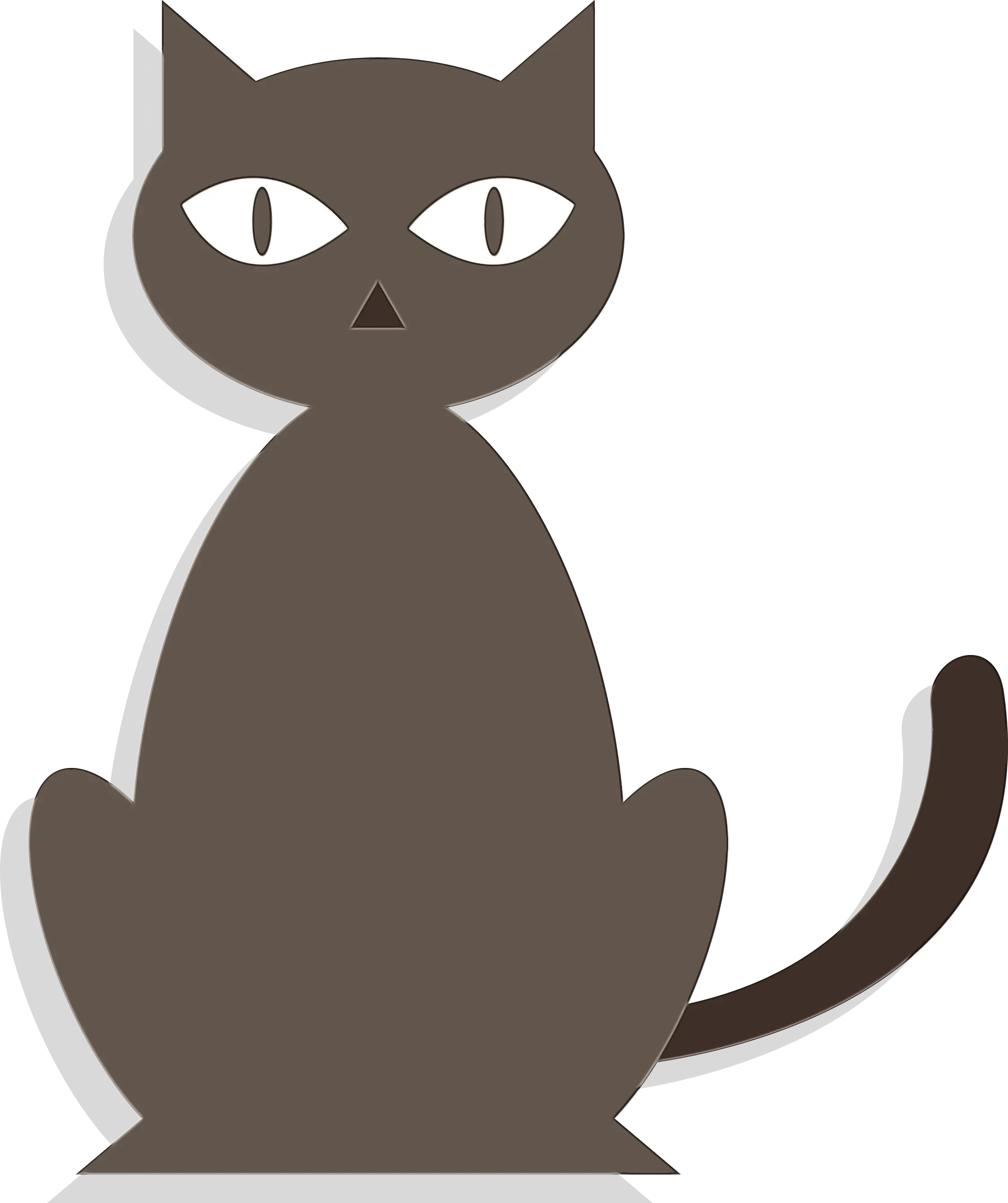 Black Cat Cartoon for Halloween