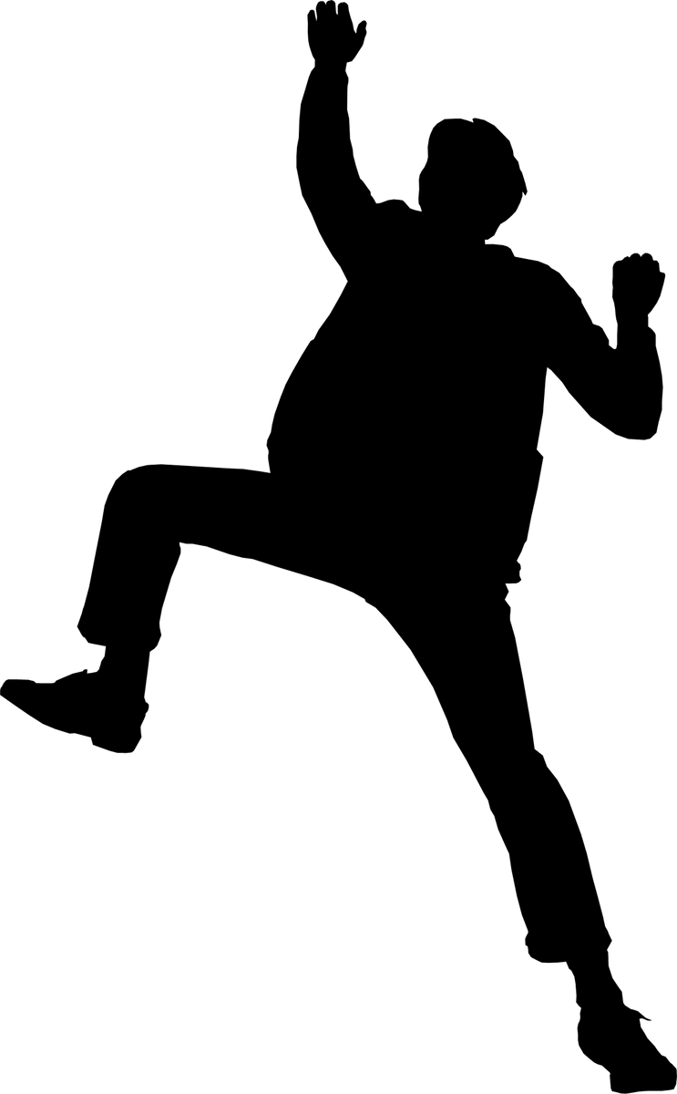 Silhouette of a Jumping Man