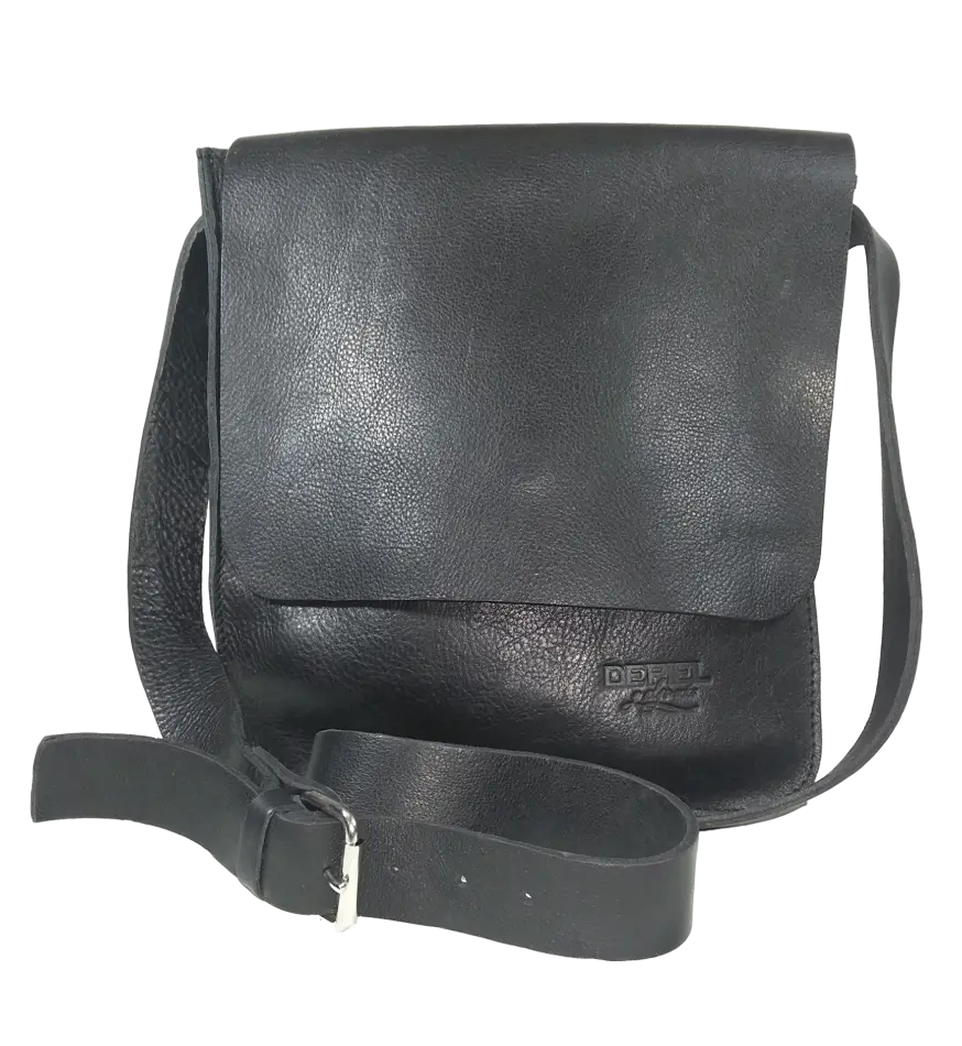 Black Leather Crossbody Bag