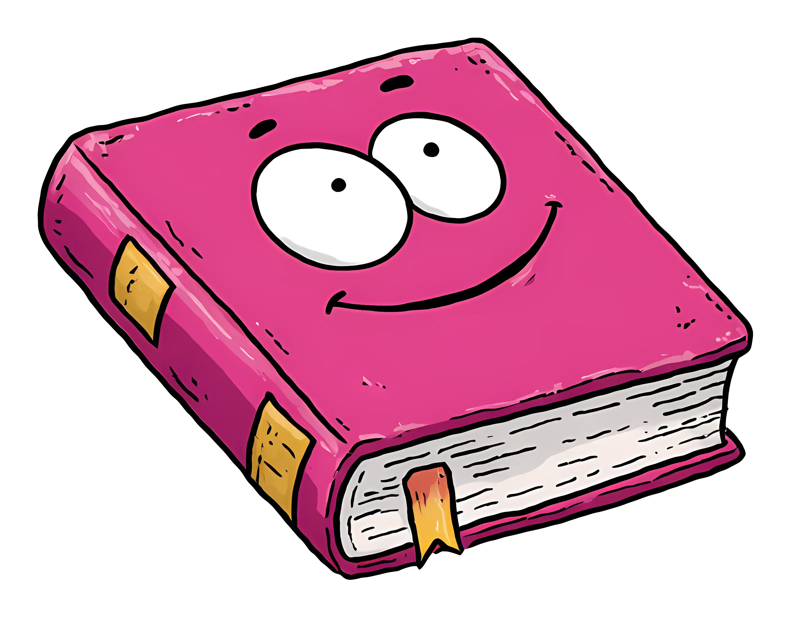 Smiling Book Cartoon Character