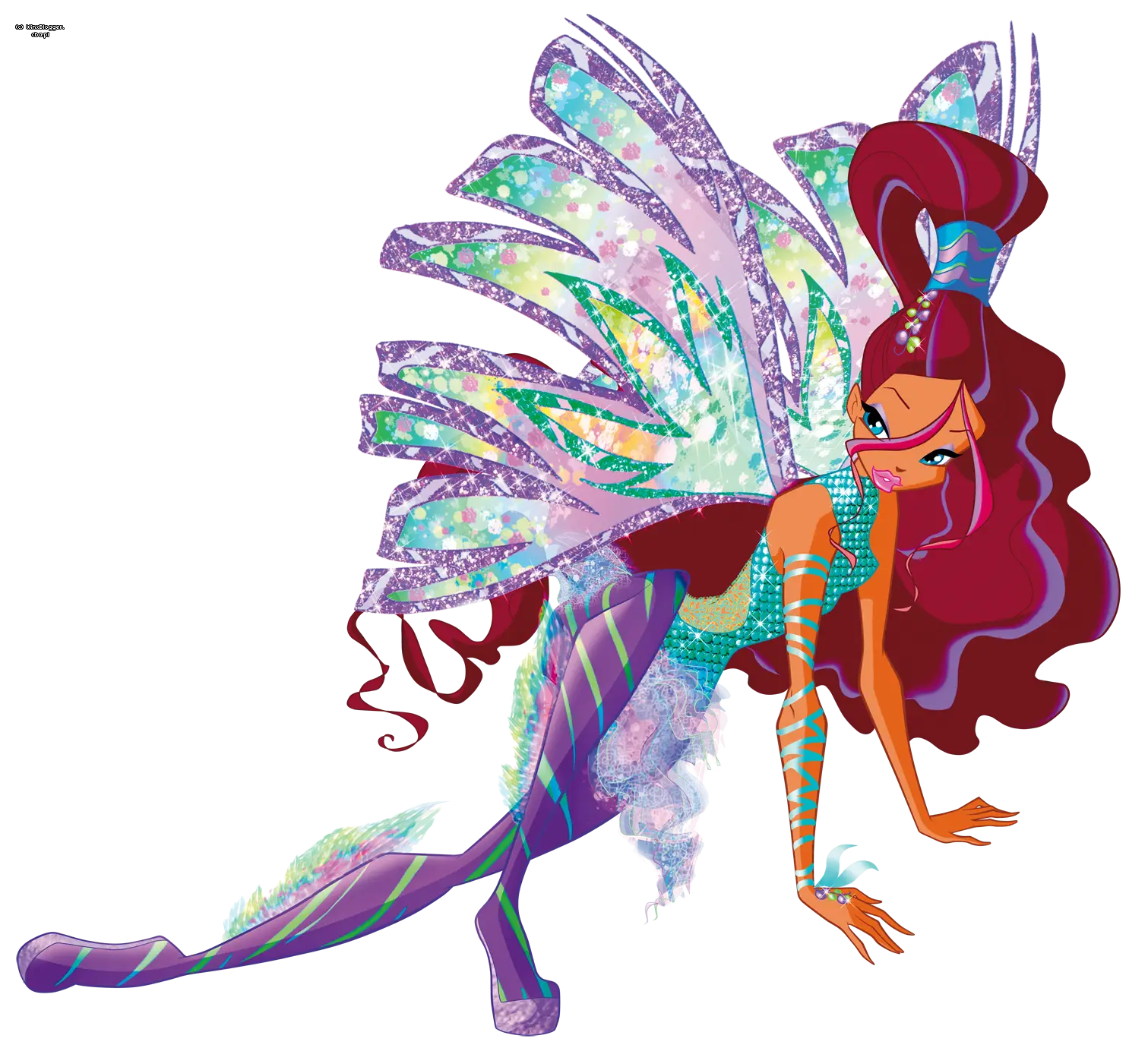 Elegant Fairy with Purple Wings