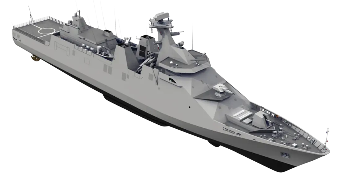 Gray Military Warship for Naval Operations